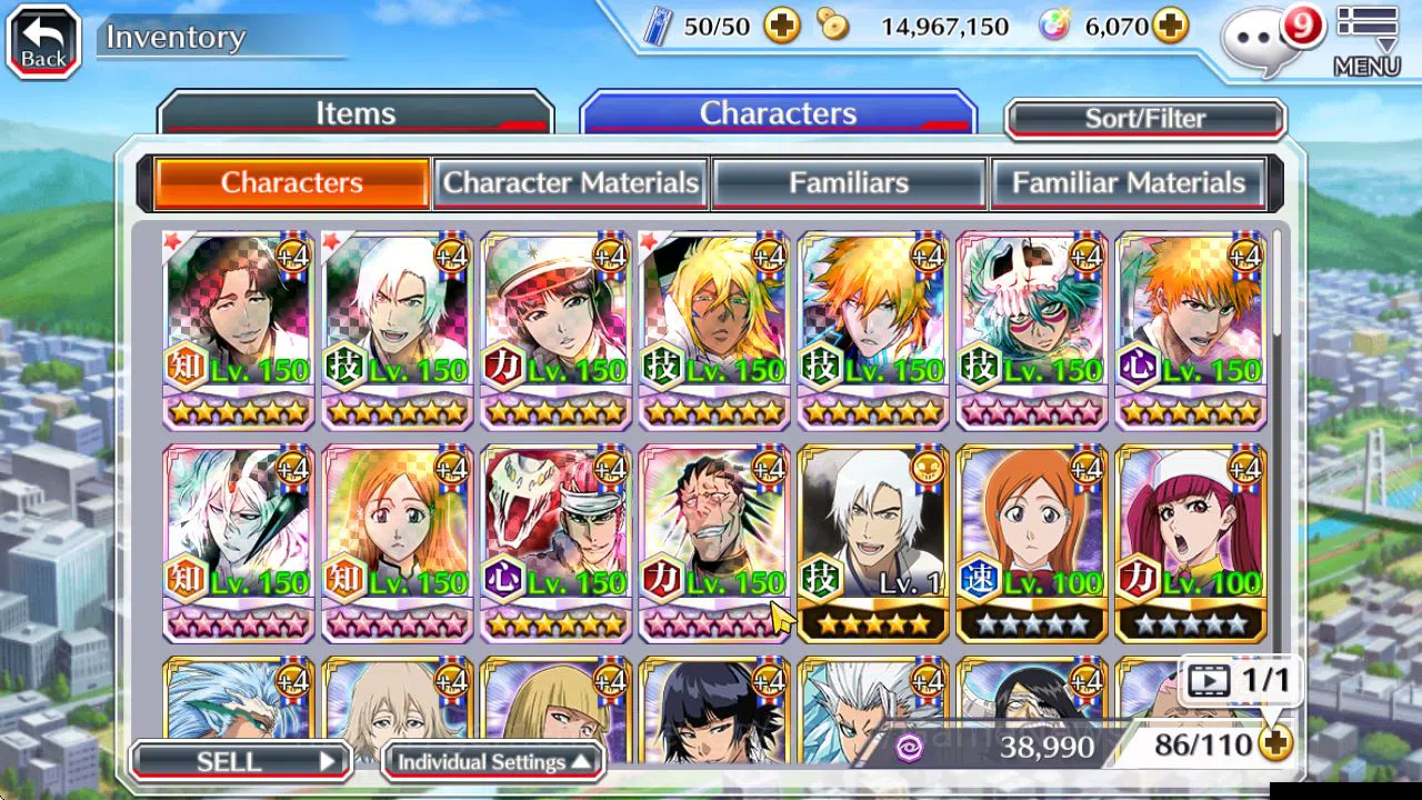 Bleach: Brave Souls Accounts [GLOBAL]6K Orb+Fresh All Story|Shunsui,Jushiro Sou image 9