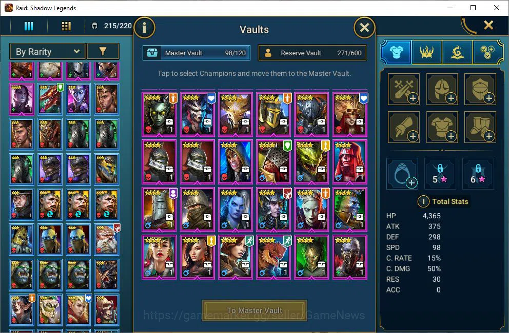 Raid: Shadow Legends Accounts Lv6 874K Power|1 Mythical (Galathir)|27 Legendary  image 6