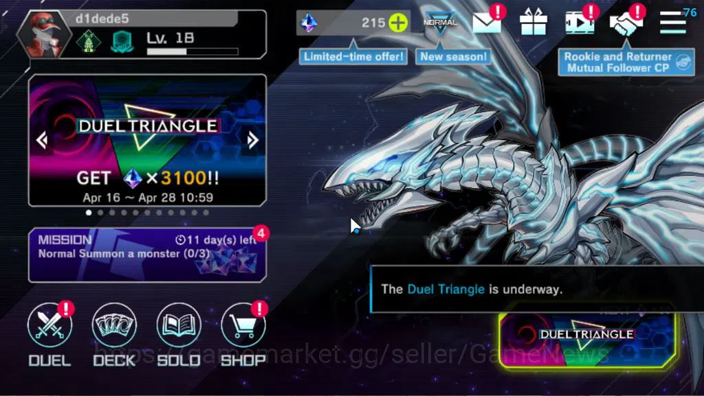 Yu-Gi-Oh! Master Duel Accounts Lv 18 | 19 Deck |Yubel FS,SkyStriker,Lunarlight,KE image 1