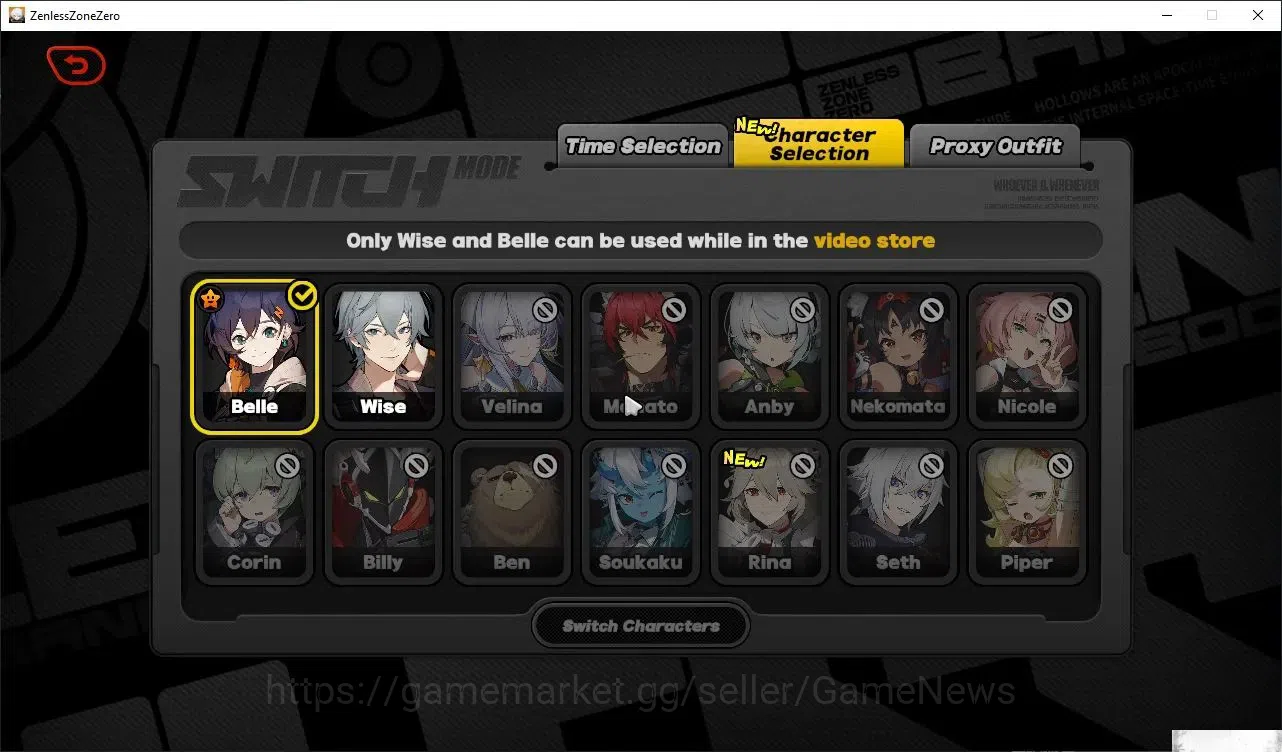 Zenless Zone Zero Accounts Starter ASIA|IK 30|S1 CH2|1 Limited [ Velina Airgid]+2 Standard[Rina,Nekomata]|1S BangBo|MC 2