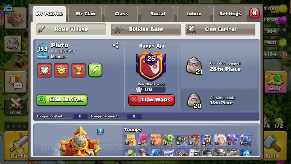 Clash of Clans Accounts High-End TH16-BH10|LVL153|BK52,AQ61,MP37,GW45,RC22,DD10|HH10|BM20-BC16|3 LG&2 Gold Skins|920 1