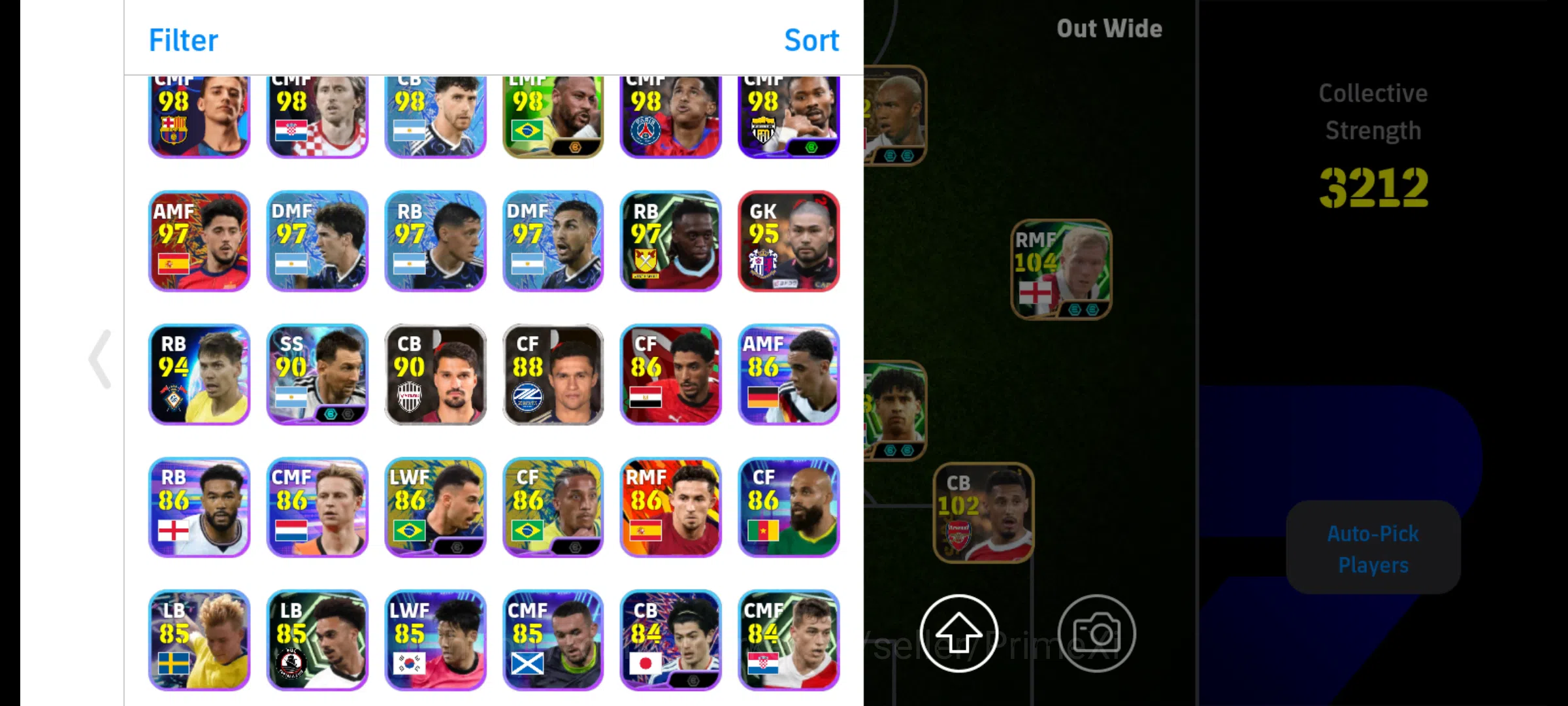 Buy eFootball Accounts - ANDROID | PW 3212 | 945 COINS