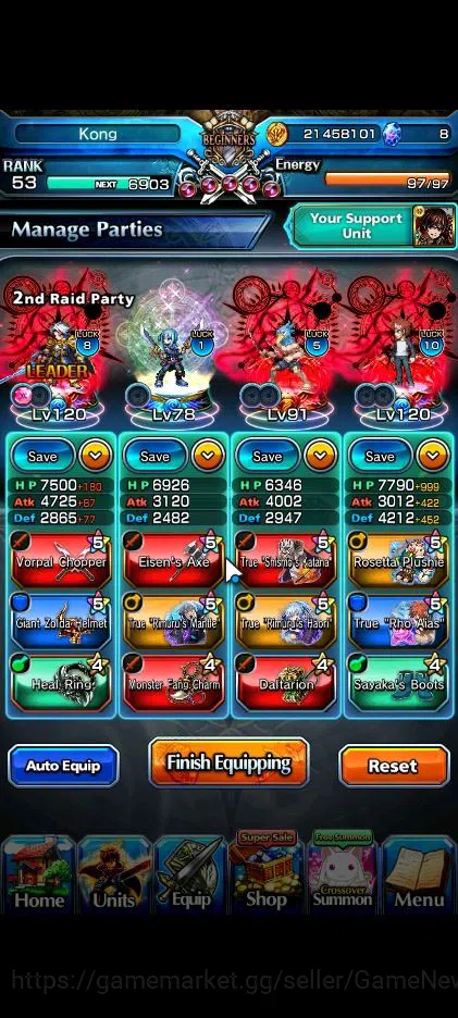 Grand Summoners Accounts Starter Global|Rank 53|Fresh Story|18 Ascend|RoyTW,EmiyaTW,S Miyu,DL 3
