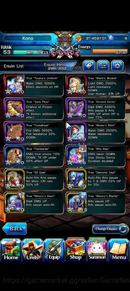 Grand Summoners Accounts Starter Global|Rank 53|Fresh Story|18 Ascend|RoyTW,EmiyaTW,S Miyu,DL 6