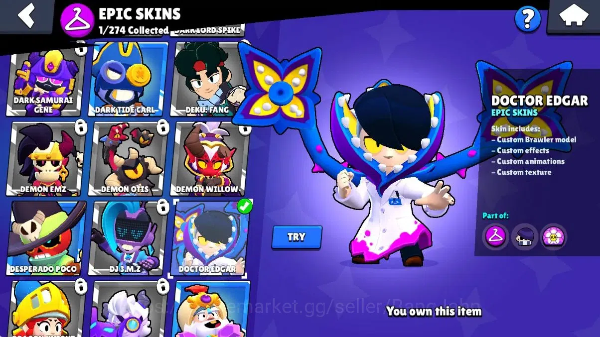 Brawl Stars Accounts Android | 1259 Thropy|19 Brawler-2 Max(Mortis,Bibi image 9