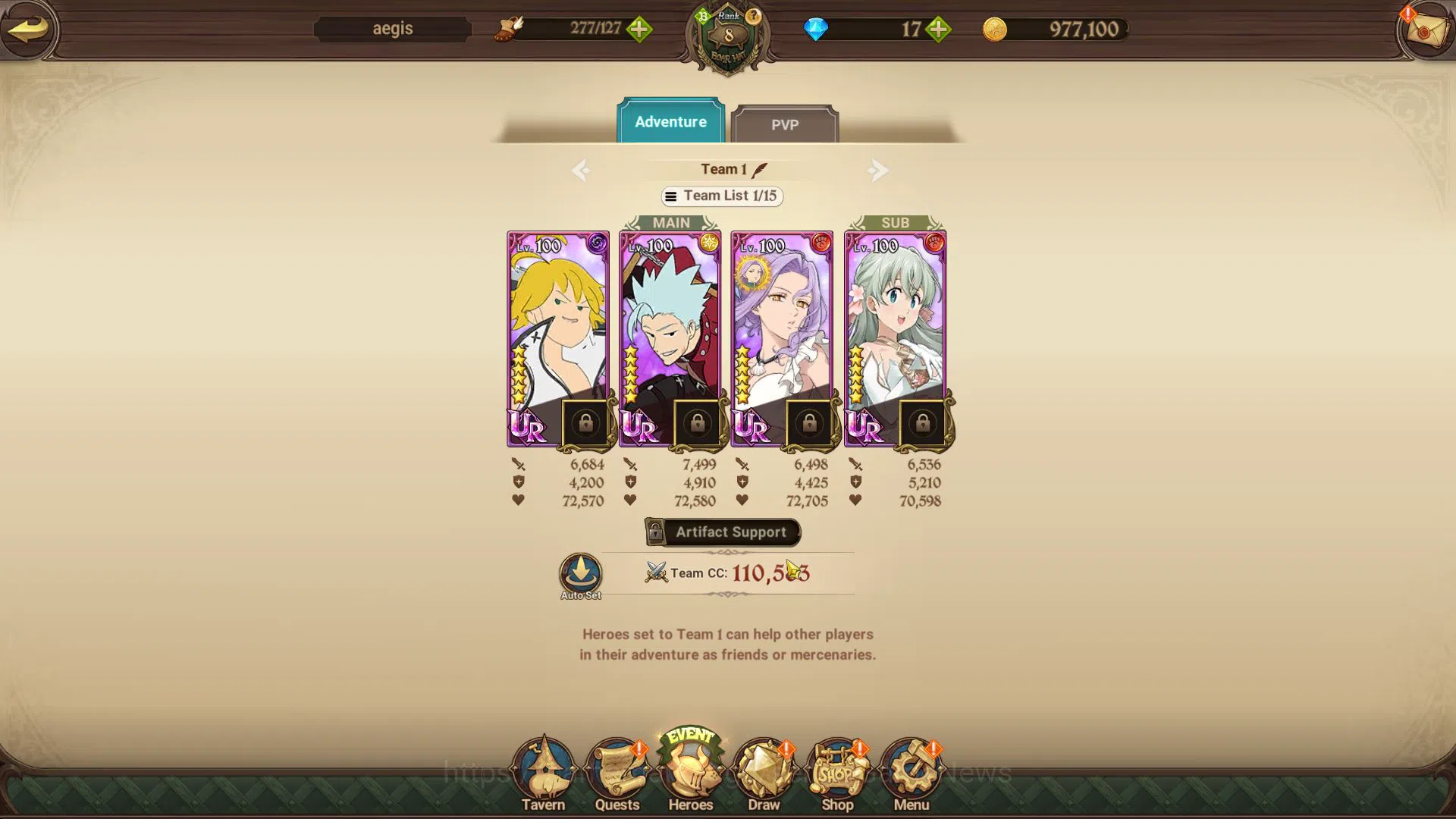 The Seven Deadly Sins: Grand Cross Accounts Starter Global |792K CC|Starter Ch2| 3 UR | Thor, Arthur, Demon King Meliodas 6