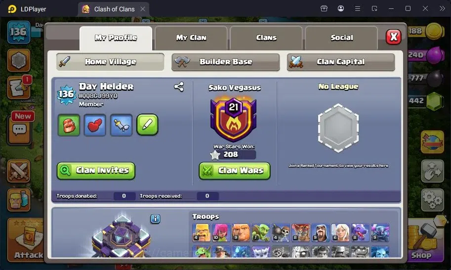 Clash of Clans Accounts High-End TH16-BH8|Lv.136|BK67,AQ66,MP34,GW29,RC13|BM22,BC15|2 Legendary & 1 Gold Skins|SCID|Proteck 1