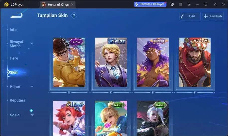 Honor of Kings Accounts Global | 49H 44S | Legend Musashi, Legend Lady Sun image 10