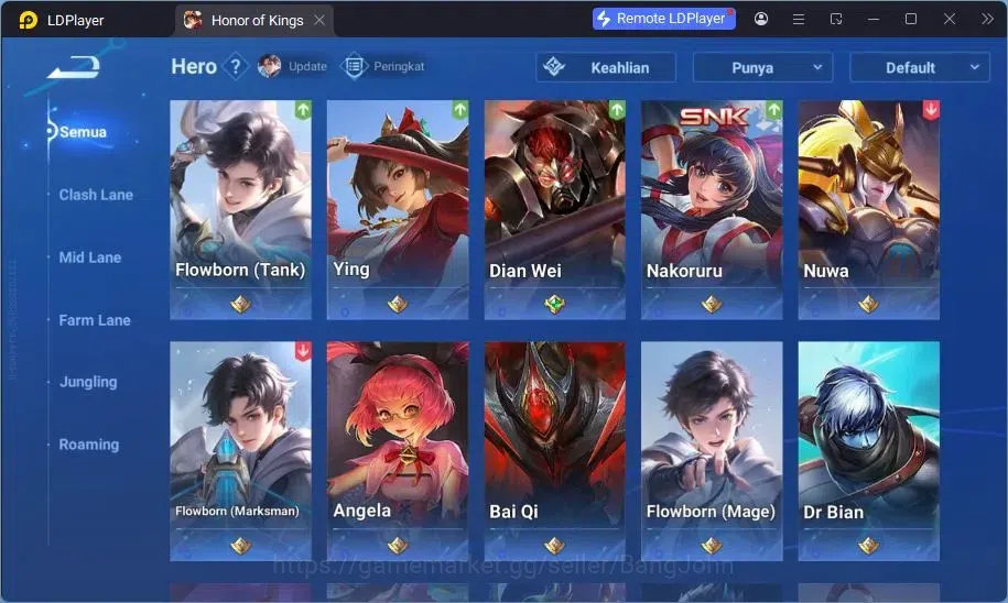 Honor of Kings Accounts Global | 49H 44S | Legend Musashi, Legend Lady Sun image 9