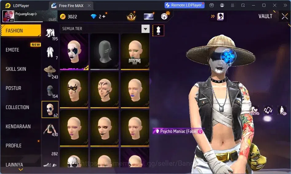 Free Fire Accounts Indonesia | Vault 378| EVO AK47-BLUE FLAME DRACO | image 18