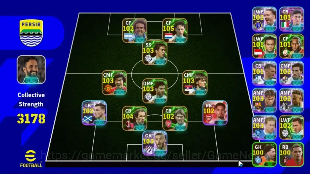 eFootball Accounts Legends & Iconic Players Android|14 Epic Franco Baresi,Marco van Basten,Xabi Alonso,Raul,D.Stojkovic,Park 1
