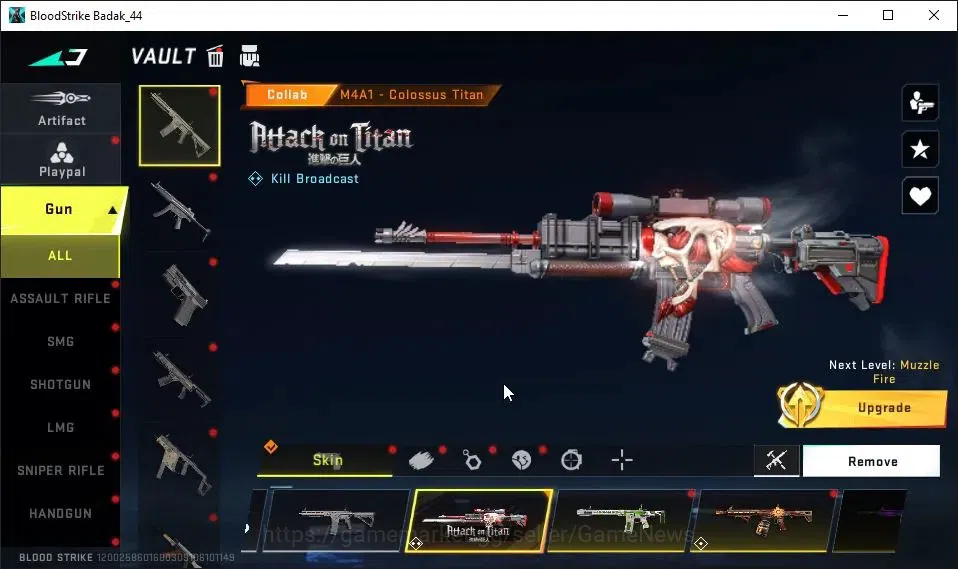 Blood Strike Accounts ASIA|Melee ULTRA Talon Knife|Collab AOT[M4A1,KAG-6 image 13