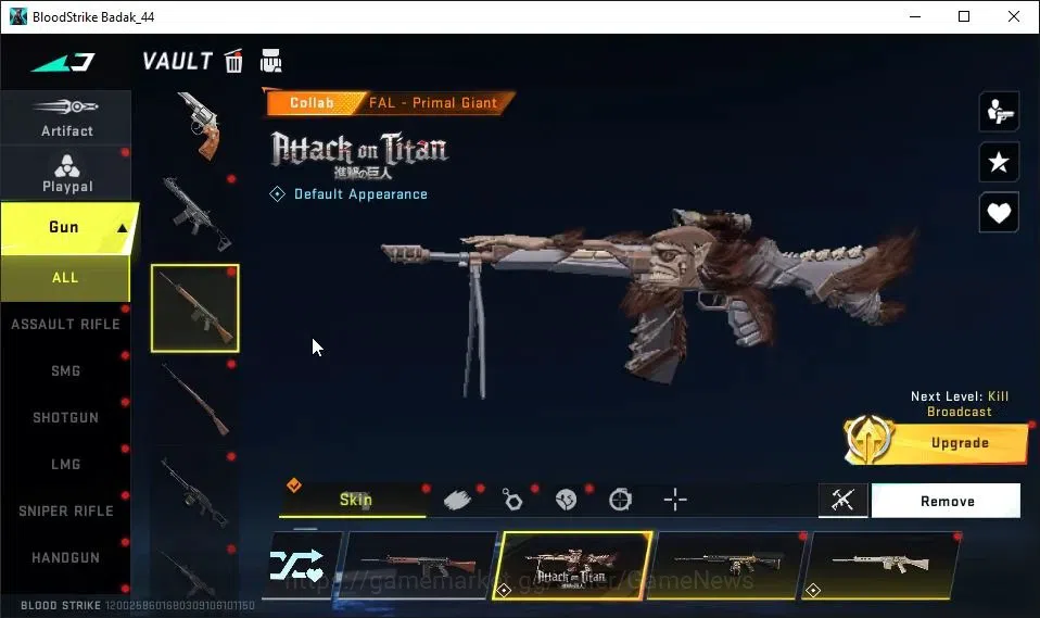 Blood Strike Accounts ASIA|Melee ULTRA Talon Knife|Collab AOT[M4A1,KAG-6 image 17