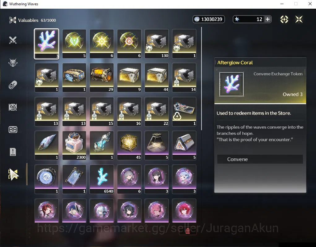 Wuthering Waves Accounts Mid-Game NA|UL 46|3 Limited| Mornye+Sign,Augusta+Sign,Iuno |DB Lv30|MC Female|Log Kuro|Check SS 8