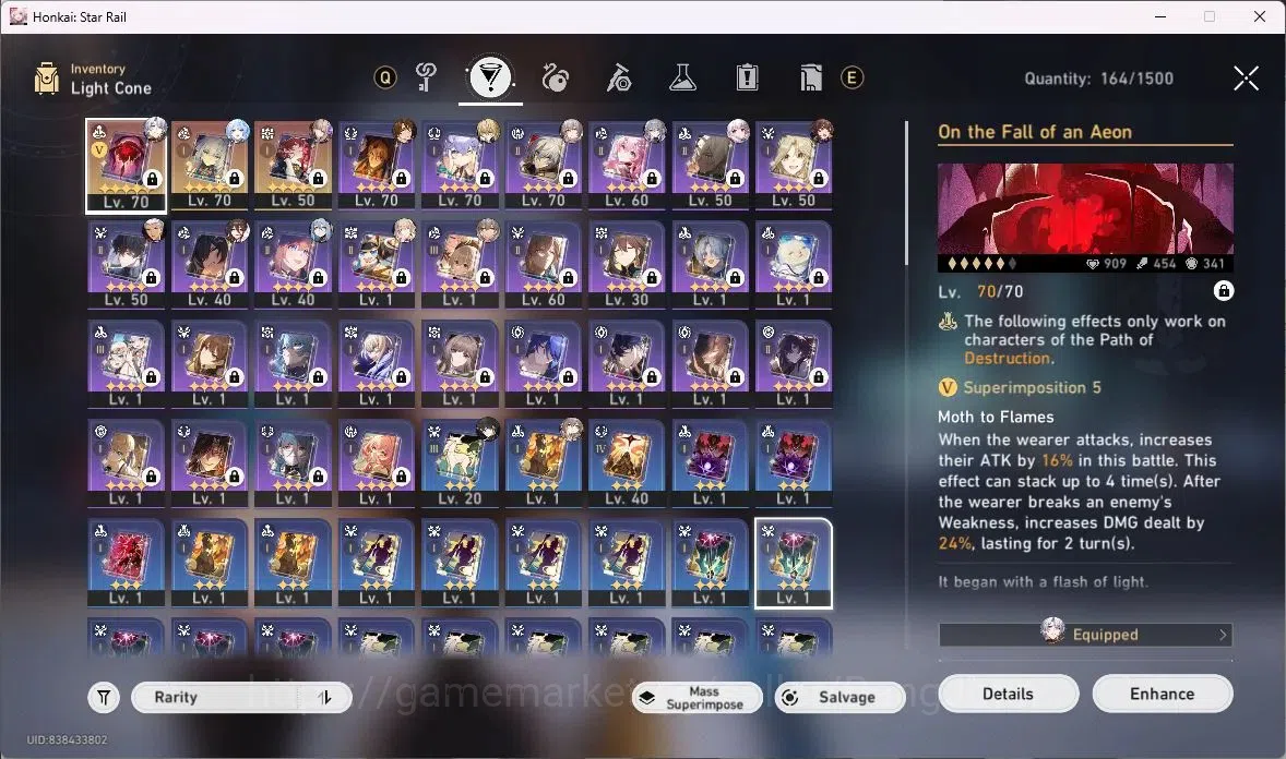 Honkai Star Rail Accounts ASIA | TL 60 | 5 LIMIT | LUOCHA | CERYDRA | PHAINO image 11
