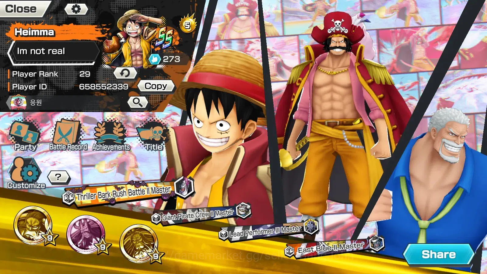 One Piece Bounty Rush Accounts Global|EX5|4EXMAX|PR 29|KOTP Gold D.Roger,Seraphim image 13
