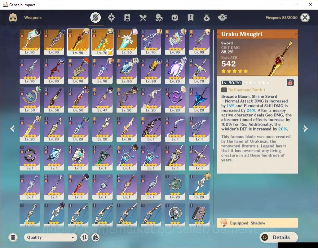 Genshin Impact Accounts ASIA|AR 57|6 Limited + 5 (*5Weapon)|ClorindeC3+Sig image 13
