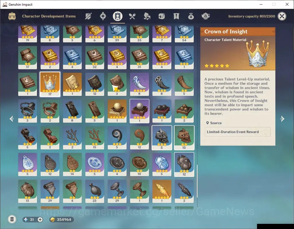 Genshin Impact Accounts ASIA|AR 57|6 Limited + 5 (*5Weapon)|ClorindeC3+Sig image 17