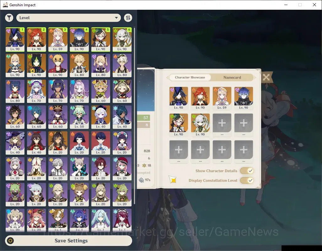 Genshin Impact Accounts ASIA|AR 57|6 Limited + 5 (*5Weapon)|ClorindeC3+Sig image 2