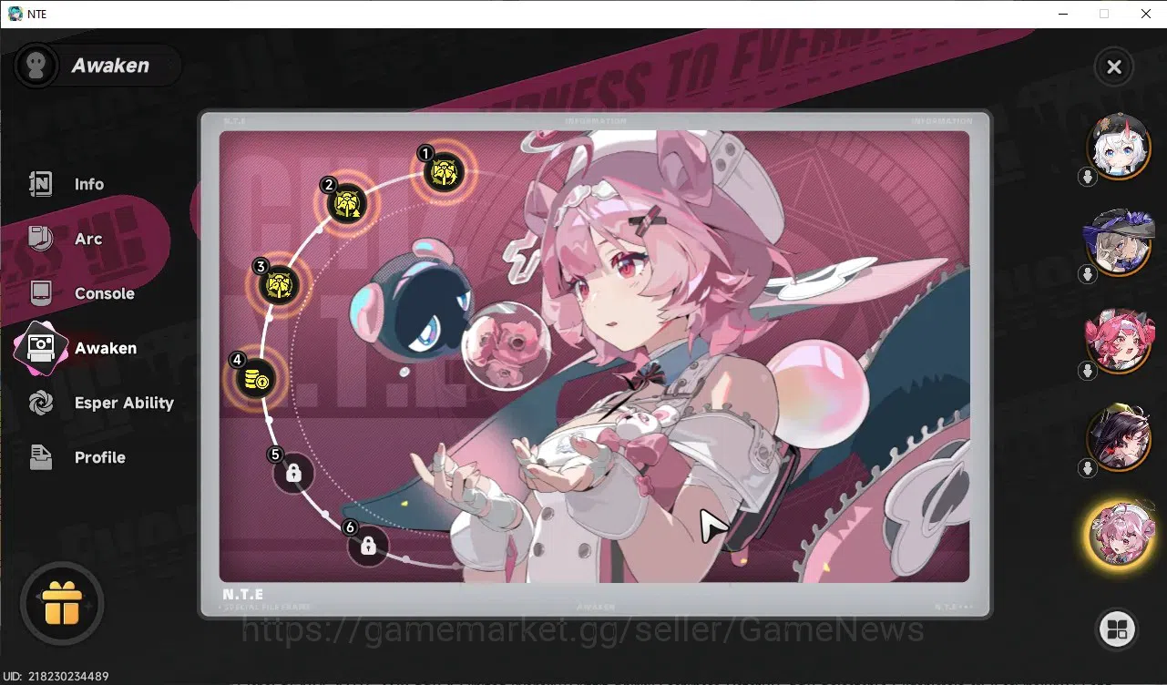 Neverness to Everness Accounts Global SEA|HL 47|TL 37|8 SSR 3 Limited [Nanally+Outfit,Shinku,Hotori]|1 SSR 11