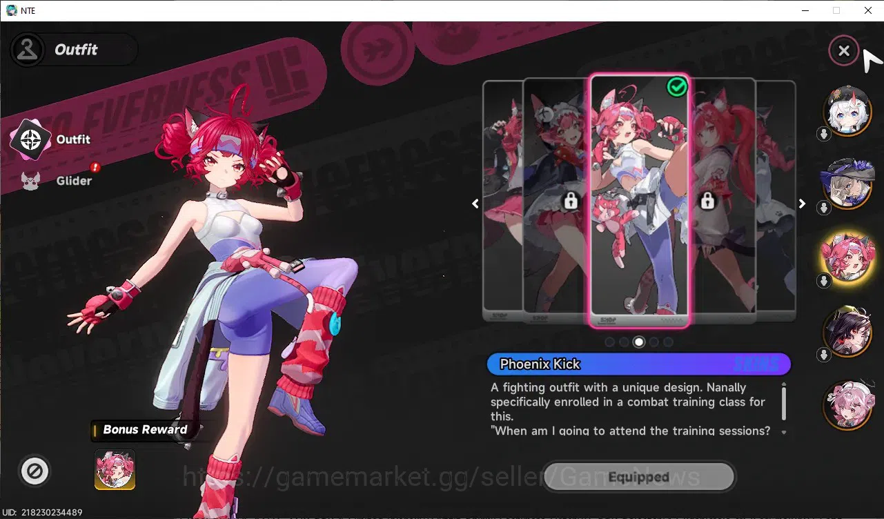 Neverness to Everness Accounts Global SEA|HL 47|TL 37|8 SSR 3 Limited [Nanally+Outfit,Shinku,Hotori]|1 SSR 5