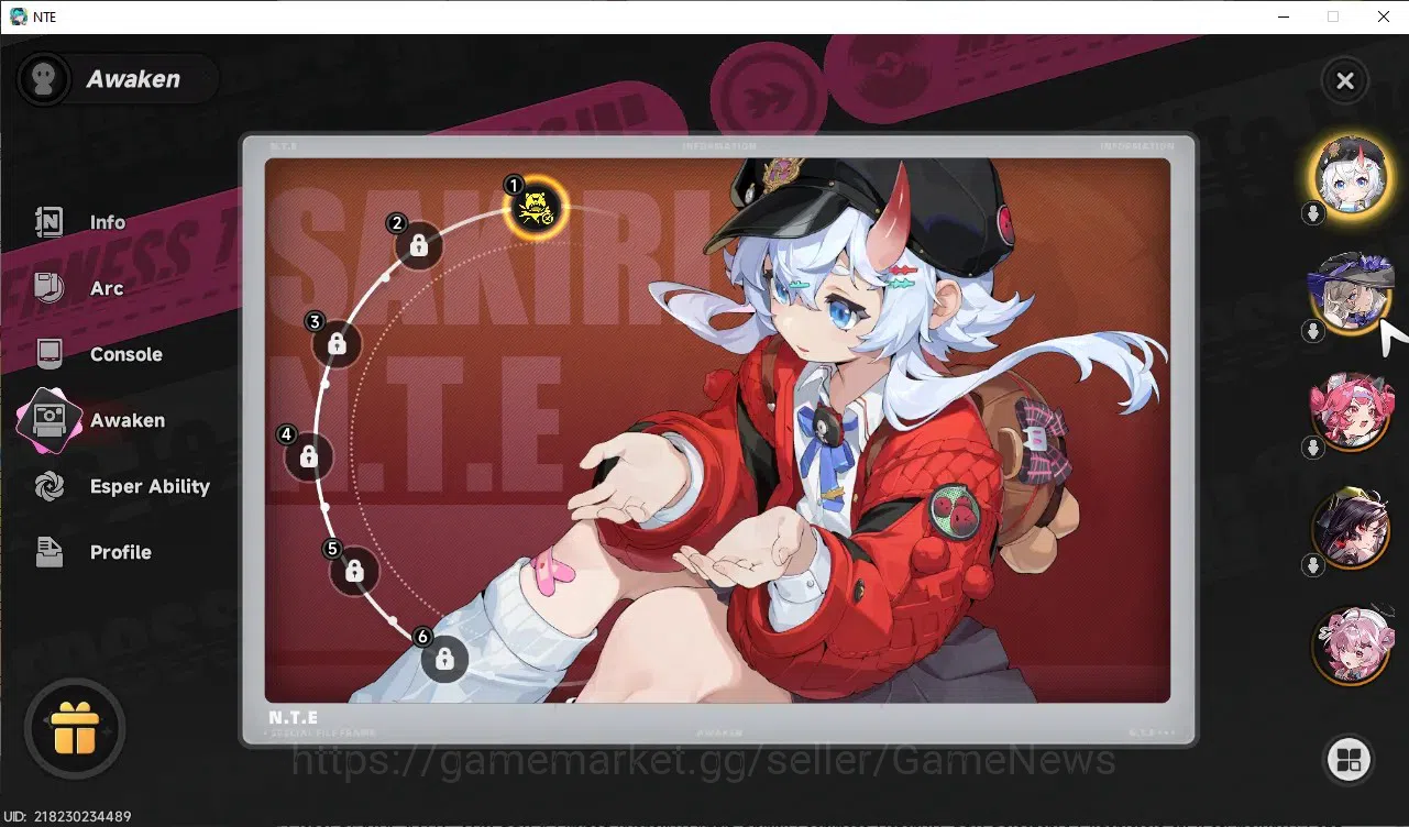 Neverness to Everness Accounts Global SEA|HL 47|TL 37|8 SSR 3 Limited [Nanally+Outfit,Shinku,Hotori]|1 SSR 8