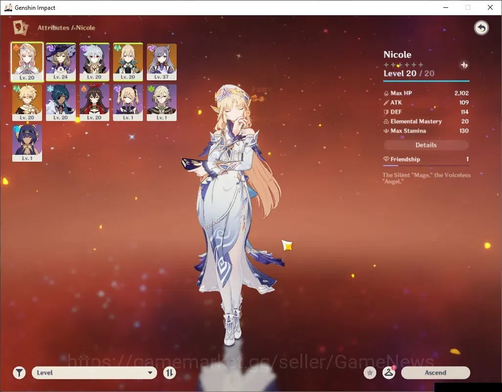 Genshin Impact Accounts Asia |Starter |AR17 |All Unset |1 Limited [Nicole] image 3