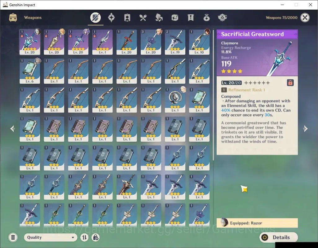 Genshin Impact Accounts Asia |Starter |AR17 |All Unset |1 Limited [Nicole] image 4