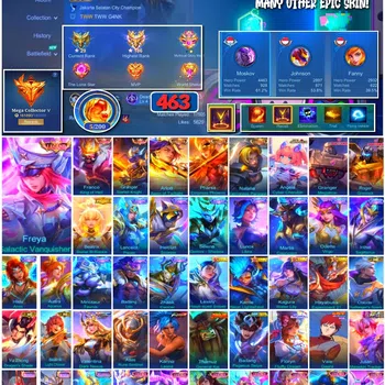 Mobile Legends: Bang Bang Collector #3877 463 Skins | Legend Freya, Franco & Granger | image 1