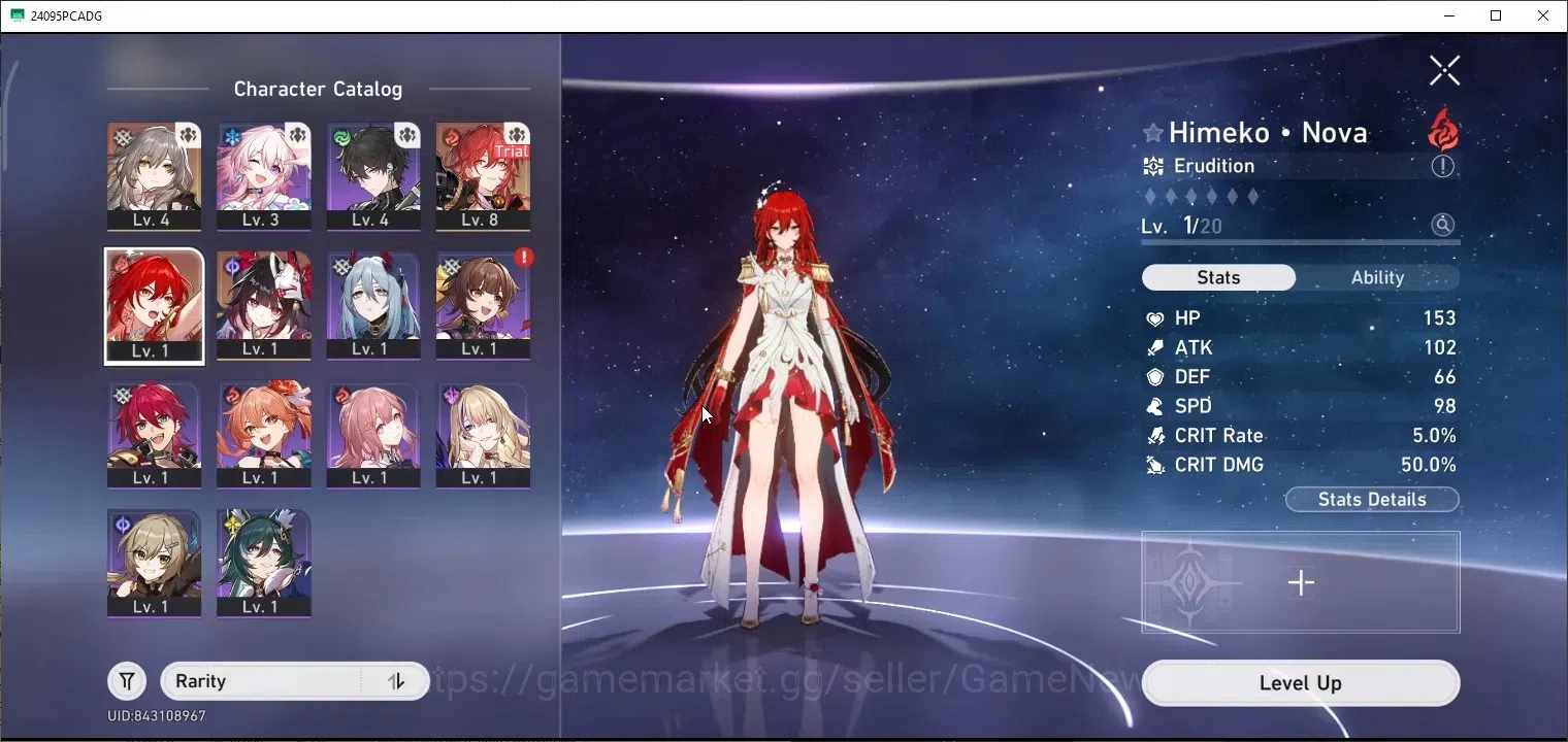 Honkai Star Rail Accounts Others Asia|Selector ON| 1 Golden Companion |TL 4|2 Limited| Himeko Nova,Sparkle |Female 1