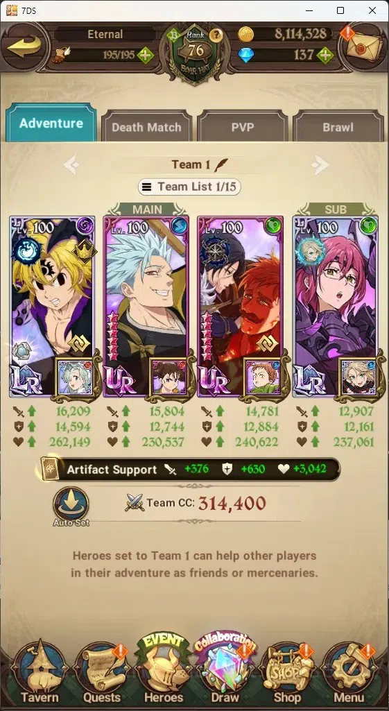 The Seven Deadly Sins: Grand Cross Accounts Global|4M CC|137 DM|5 LR+9 UR+Collab Gachikuta|Rox image 10