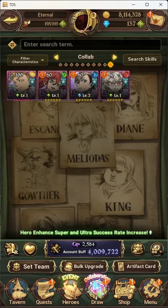 The Seven Deadly Sins: Grand Cross Accounts Global|4M CC|137 DM|5 LR+9 UR+Collab Gachikuta|Rox image 3