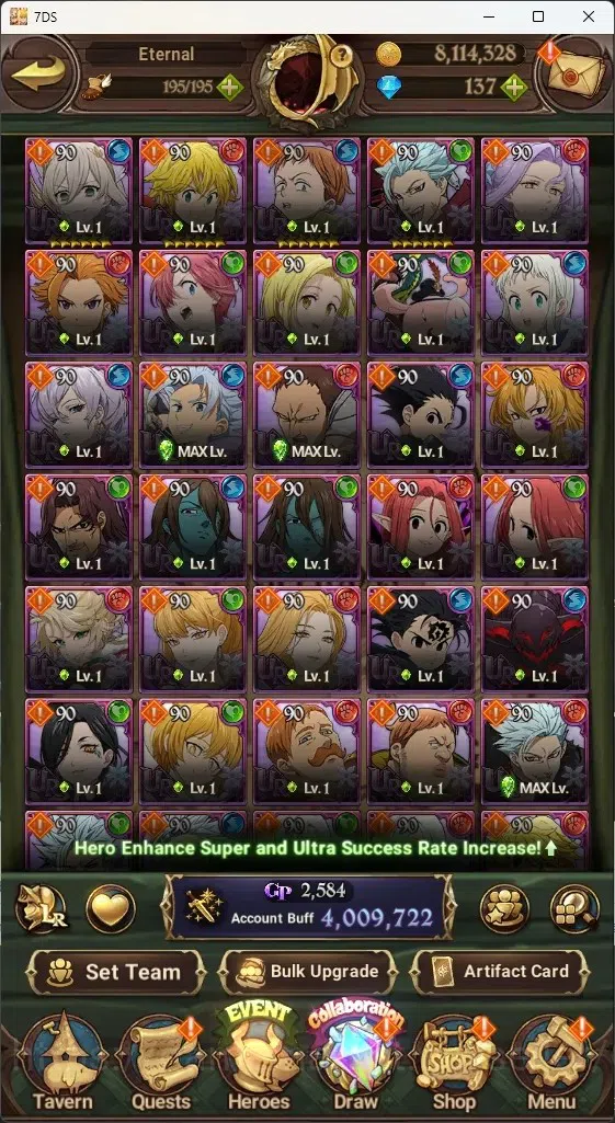The Seven Deadly Sins: Grand Cross Accounts Global|4M CC|137 DM|5 LR+9 UR+Collab Gachikuta|Rox image 6
