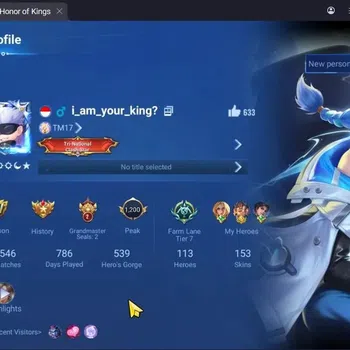 Honor of Kings Accounts Rare Skin Global|113H 153S|Legend: DiRenji, LadySun|SXD: Hou Yi|GM: GanMo|Many Epic