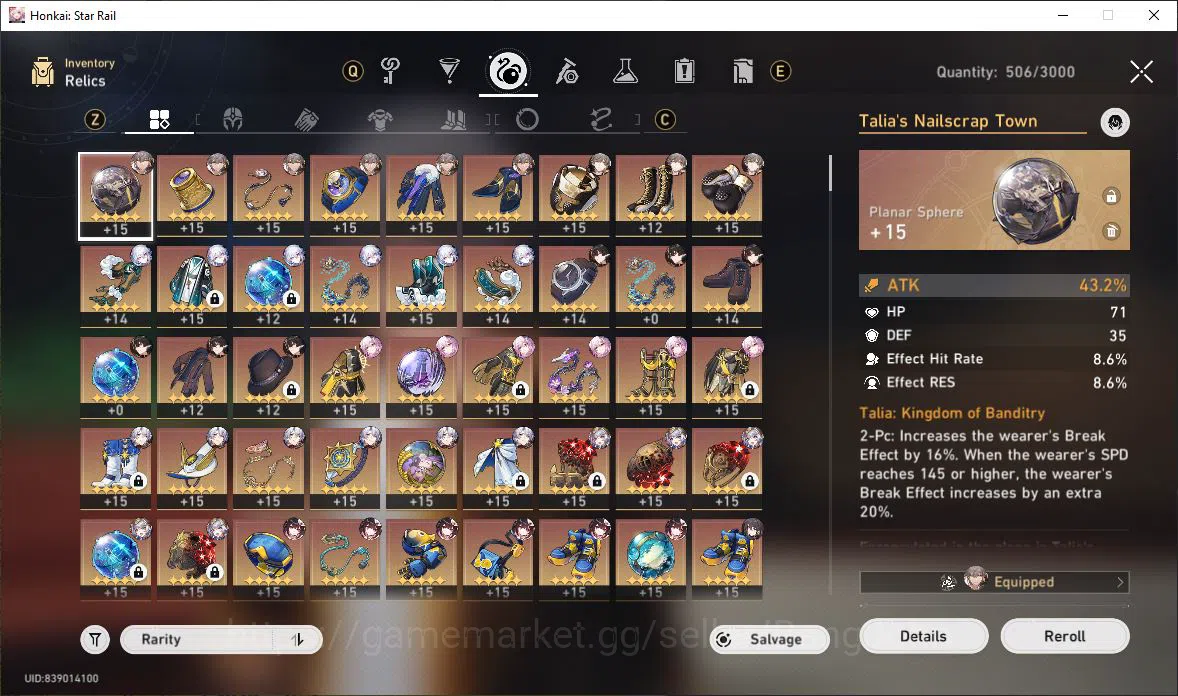 Honkai Star Rail Accounts [ASIA] TL 68 | 15 Limit | Loucha | Eernight | Spar image 7