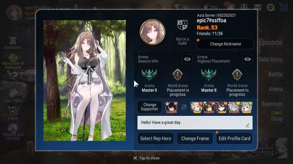 Epic Seven Accounts ASIA Unverif|New Era|8 ML(School Nurse Yulha,Ruele image 2