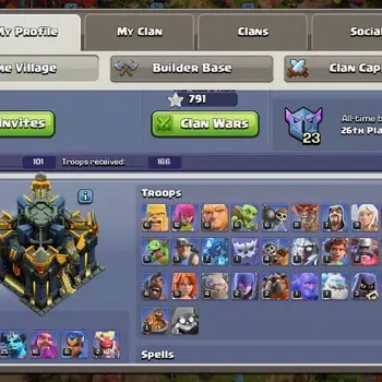 Clash of Clans Accounts High-End Global |TH 18-BH 9|LVL 120|AQ 48 ,MP 25 ,GW 16 ,RC 6 ,BK 51,DD 2|BM 12|Legendary Skin BK