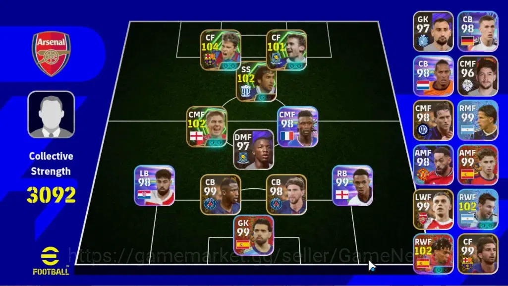 eFootball Accounts Others Android|Epic Javler Savlola,Raul,Gerrard,Andriy S,ShowTime TFFC26 Messi,Yamal,SU26 Messi,Highlight 1