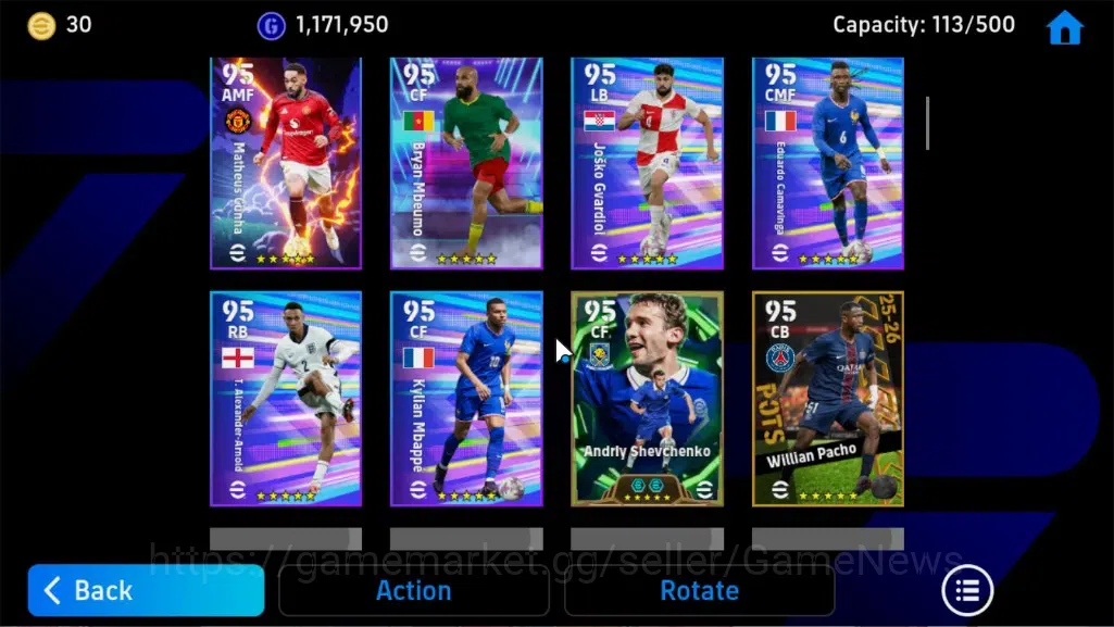 eFootball Accounts Others Android|Epic Javler Savlola,Raul,Gerrard,Andriy S,ShowTime TFFC26 Messi,Yamal,SU26 Messi,Highlight 5