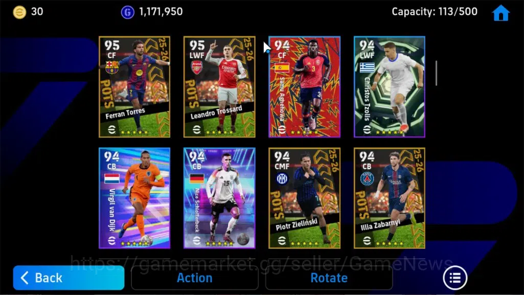 eFootball Accounts Others Android|Epic Javler Savlola,Raul,Gerrard,Andriy S,ShowTime TFFC26 Messi,Yamal,SU26 Messi,Highlight 6