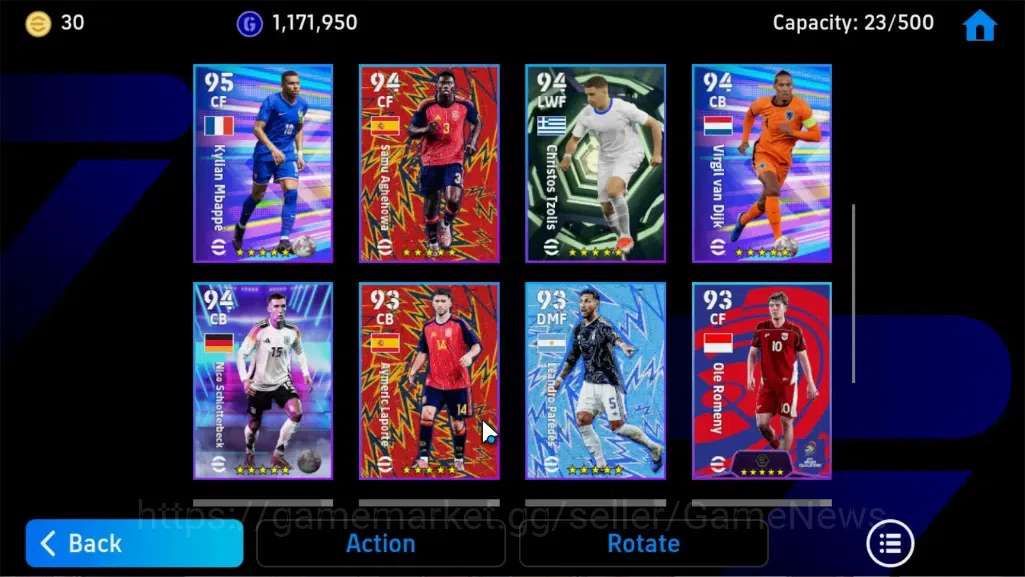 eFootball Accounts Others Android|Epic Javler Savlola,Raul,Gerrard,Andriy S,ShowTime TFFC26 Messi,Yamal,SU26 Messi,Highlight 9