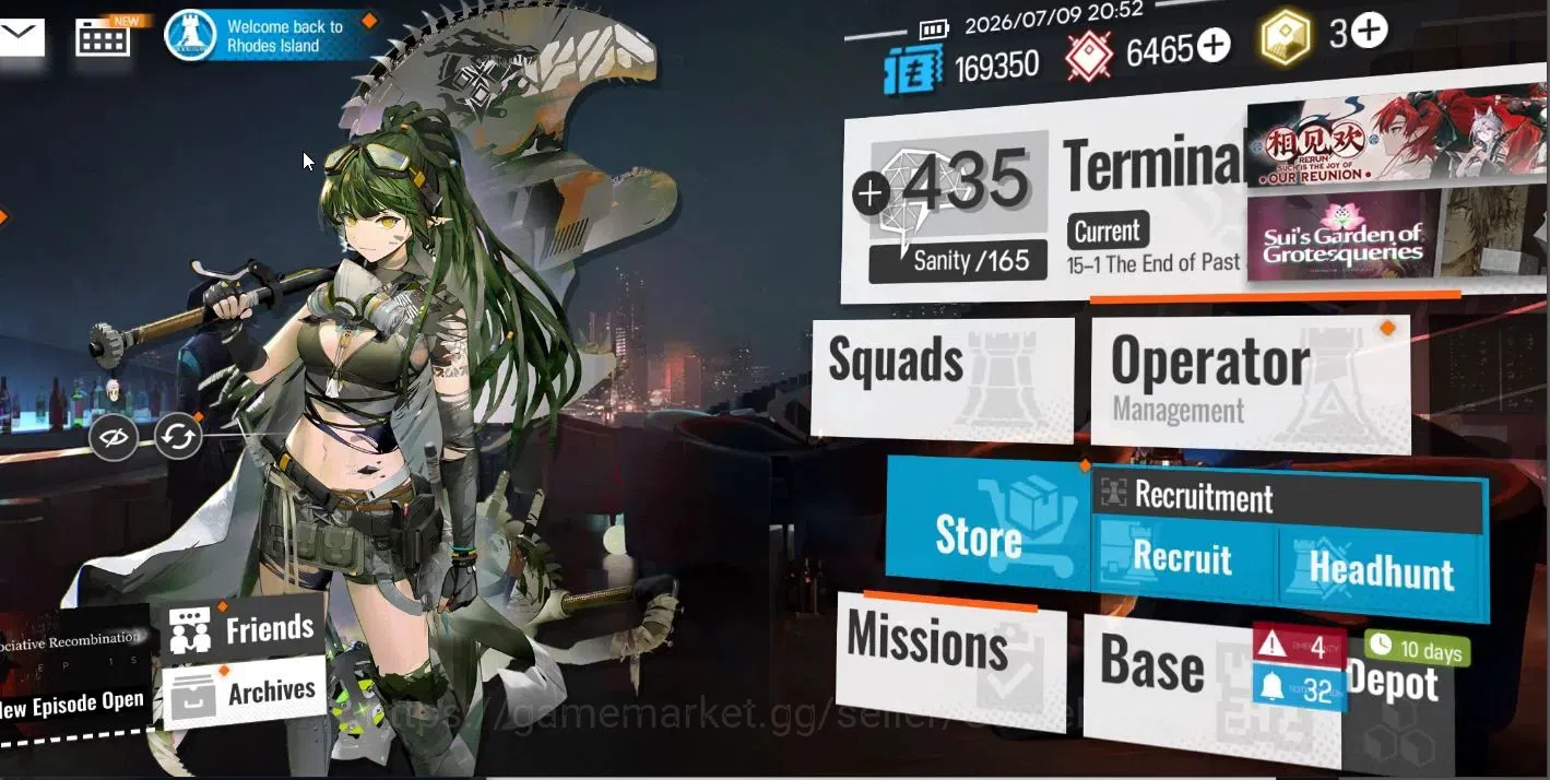 Arknights Accounts High-End Lv 38|+1 Skin|6K Oru|4 Limited+Collab Dungeon Meshi,Rainbow 6|Wisadel,Hoshi,Gavial,Siege 1