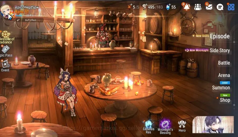 Epic Seven Accounts Global|UnVerif|2 ML (Rhianna&Luciel,New Moon Luna) image 13