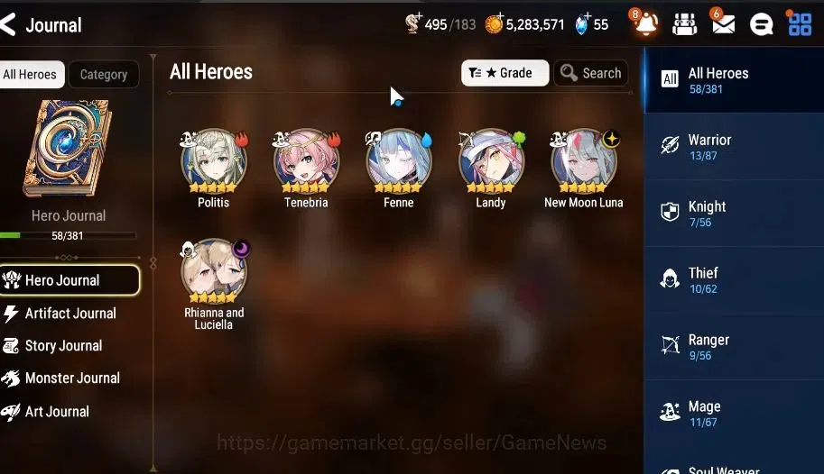 Epic Seven Accounts Global|UnVerif|2 ML (Rhianna&Luciel,New Moon Luna) image 17