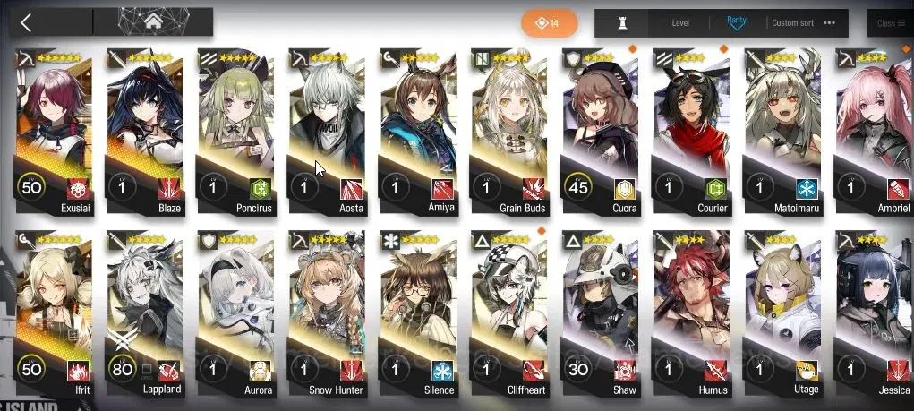 Arknights Accounts Lv 23| 53 OP+1 Skin | 74 Originium | Char *6 (Exus image 4