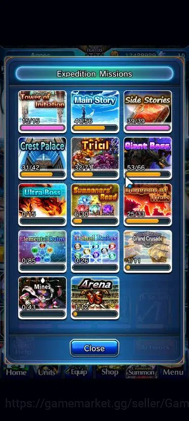 Grand Summoners Accounts End-Game Global|Rank 102|22 Ascend+7 TW|(Roy,S Miyu,Chloe,DLS 7