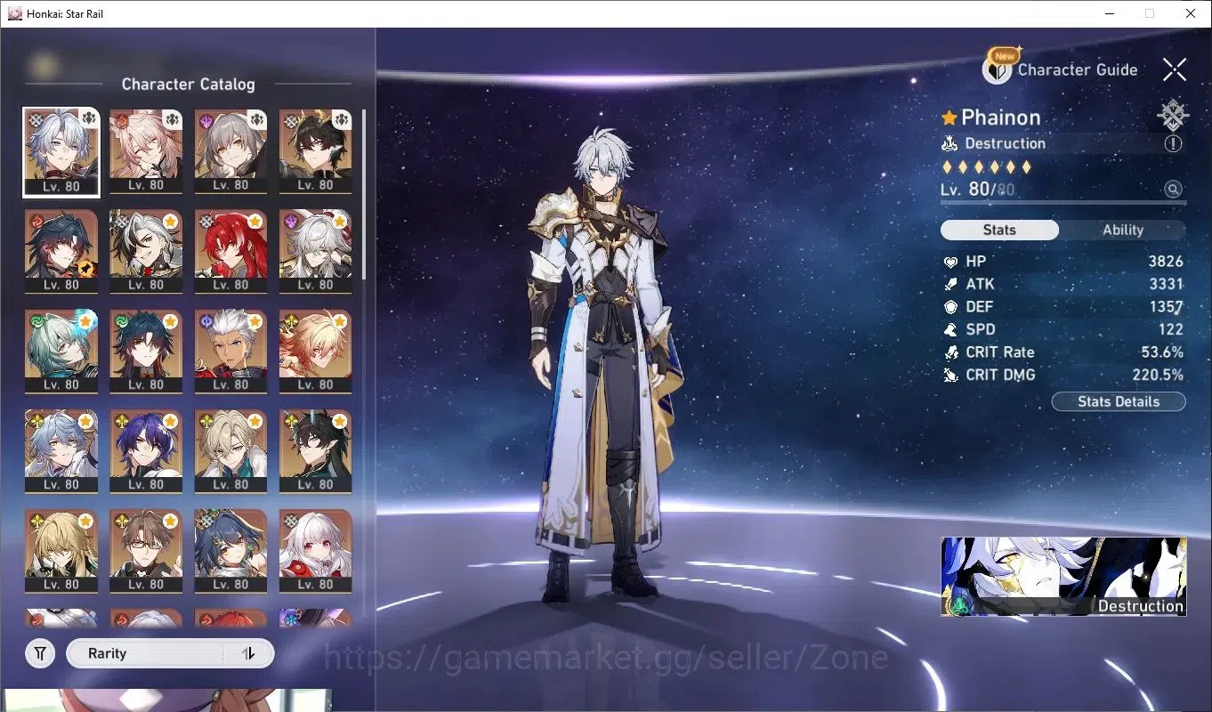 Honkai Star Rail Accounts Mid Game ASIA|28x 5* Char L80 incl Phainon, Dan Heng, Jiaoqiu, Acheron, Sparkle, Huohuo|On the 11