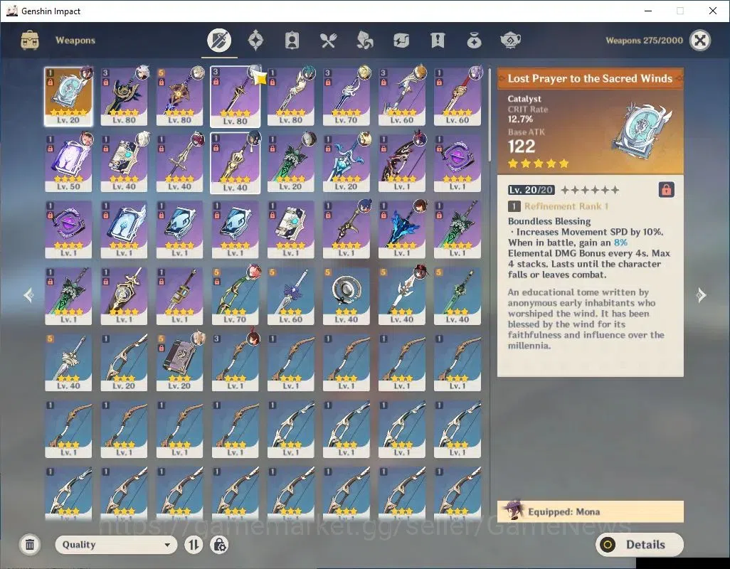 Genshin Impact Accounts ASIA|AR 53|4 Limited+1(*5Weapon)|Hutao,Ayaka,Arata image 4