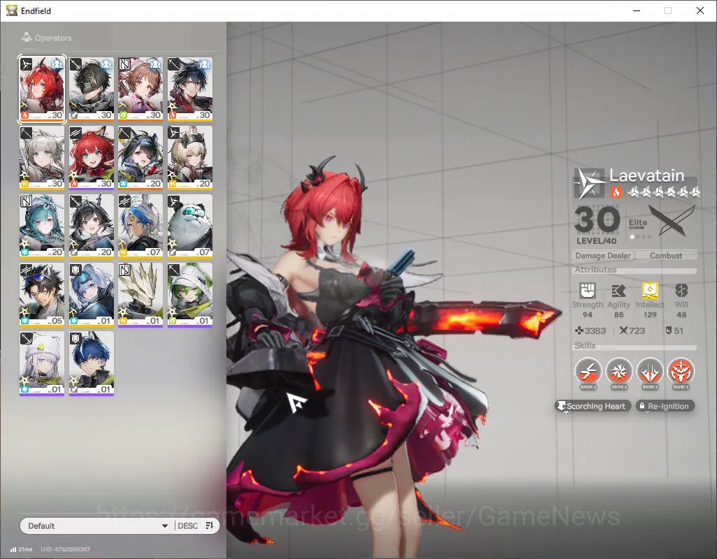 Arknights: Endfield Accounts ASIA|Lv37|SSR 3(1Limit)+7(*6WP)|(LaevatainP1,Ardel image 1