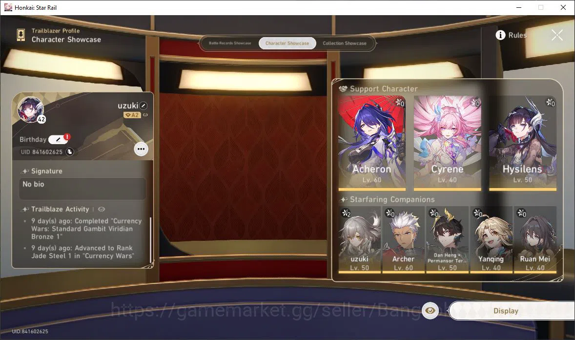 Honkai Star Rail Accounts ASIA TL42 6SSR Hysilens Cyrene Acheron RuanMei + S image 15